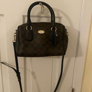 Coach signature canvas crossbody bag